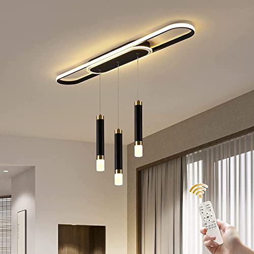 Oninio LED Moderner Pendelleuchte 3-Lichter 3000K-6000K Dimmbar Hängeleuchte mit Fernbedienung 62W Pendelleuchten für Küche, Esszimmer, Wohnzimmer 100cm von Oninio