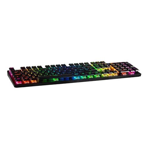 Onlan CA-290 – erweiterte Gaming-Tastatur – 105 dünne Tasten Low Profile – Mechanischer roter Schalter – Anti-Ghosting komplett N-Key Rollover – RGB-Hintergrundbeleuchtung – geflochtenes USB-Kabel Onlan CA-290 – erweiterte Gaming-Tastatur – 105 dünne Tasten Low Profile – Mechanischer roter Schalter – Anti-Ghosting komplett N-Key Rollover – RGB-Hintergrundbeleuchtung – geflochtenes USB-Kabel von Onlan