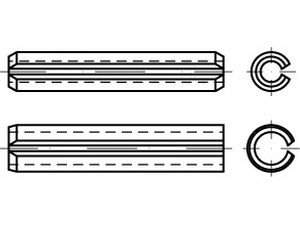 ISO 13337 Spannstifte Federstahl 2,5 x 20 S 800 Stk von Potsdamer Schrauben