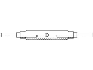 DIN 1478 Stahl SP-AE galvanisch verzinkt Spannschlösser aus Stahlrohr, geschlossene Form, mit 2 Anschweißenden - Abmessung: SP-AE M10 (1 Stück) von Online-Befestigungstechnik