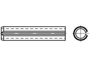 DIN 1481 Federstahl Spannstifte (Spannhülsen), schwere Ausführung - Abmessung: 13x70 (25 Stück) von Online-Befestigungstechnik