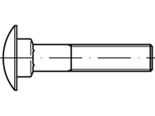 DIN 603 8.8 galvanisch verzinkt Flachrundschrauben mit Vierkantansatz - Abmessung: M10x35 (100 Stück) von Online-Befestigungstechnik