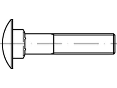 DIN 603 8.8 galvanisch verzinkt Flachrundschrauben mit Vierkantansatz - Abmessung: M8x30 (200 Stück) von Online-Befestigungstechnik