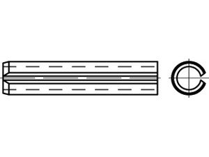 DIN 7346 Federstahl Spannstifte (Spannhülsen), leichte Ausführung - Abmessung: 16x20 (50 Stück) von Online-Befestigungstechnik