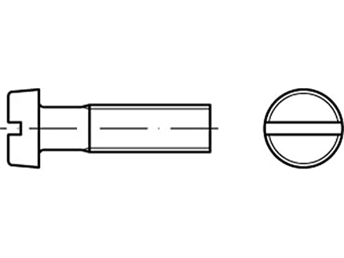 DIN 84 4.8 galvanisch verzinkt Zylinderschrauben mit Schlitz - Abmessung: M3,5x5 (200 Stück) von Online-Befestigungstechnik