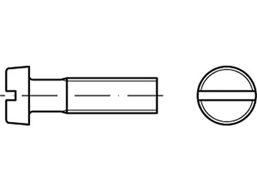 DIN 84 A 2 Zylinderschrauben mit Schlitz - Abmessung: M6x12 (200 Stück) von Online-Befestigungstechnik