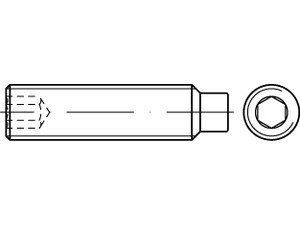 DIN 915 45 H galvanisch verzinkt Gewindestifte mit Zapfen, mit Innensechskant - Abmessung: M12x25 (100 Stück) von Online-Befestigungstechnik