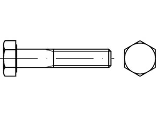 DIN 931 10.9 Sechskantschrauben mit Schaft - Abmessung: M20x100 (25 Stück) von Online-Befestigungstechnik