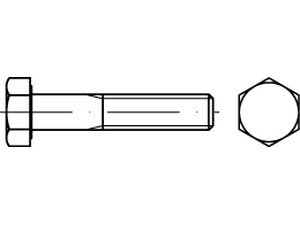 DIN 931 8.8 galvanisch verzinkt Sechskantschrauben mit Schaft - Abmessung: M20x90 (25 Stück) von Online-Befestigungstechnik
