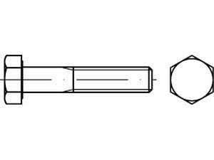 DIN 931 A 2-70 Sechskantschrauben mit Schaft - Abmessung: M10x220 (1 Stück) von Online-Befestigungstechnik