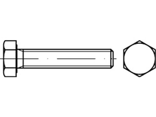 DIN 933 A 4-70 Sechskantschrauben mit Gewinde bis Kopf M3x5 - M14x25, Abmessungen:M 12 x 45, Verpackungseinheit:S (50 Stück) von Online-Befestigungstechnik