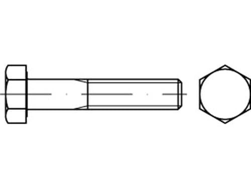 ISO 4014 10.9 Sechskantschrauben mit Schaft - Abmessung: M10x35 (100 Stück) von Online-Befestigungstechnik