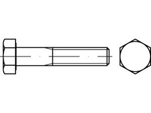 ISO 4014 10.9 Sechskantschrauben mit Schaft - Abmessung: M24x120 (10 Stück) von Online-Befestigungstechnik