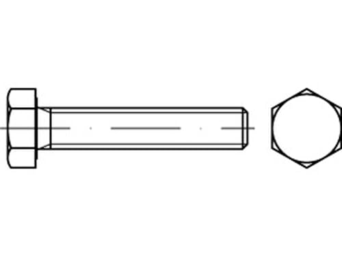 ISO 4017 8.8 Sechskantschrauben mit Gewinde bis Kopf - Abmessung: M18x35 (50 Stück) von Online-Befestigungstechnik