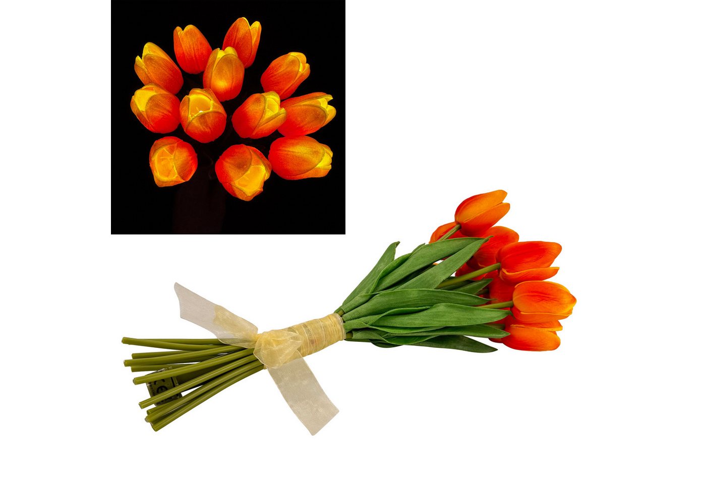 Kunstblume 12 künstliche Tulpen mit LED-Beleuchtung und 6-Stunden Timer - bunte Tulpen, Online-Fuchs, täuschend echt, wie frisch gepflückt Kunstblume 12 künstliche Tulpen mit LED-Beleuchtung und 6-Stunden Timer - bunte Tulpen, Online-Fuchs, täuschend echt, wie frisch gepflückt von Online-Fuchs