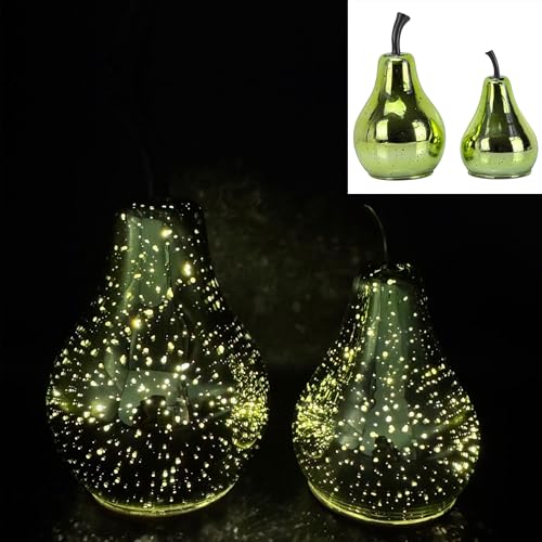 Online Fuchs 2 Birnen aus Glas mit LED-Beleuchtung und Timerfunktion - Dauerleuchten oder Funkeleffekt wählbar - als Deko für Garten, Terrasse, Balkon oder im Wohnbereich - Sommer, Herbst Online Fuchs 2 Birnen aus Glas mit LED-Beleuchtung und Timerfunktion - Dauerleuchten oder Funkeleffekt wählbar - als Deko für Garten, Terrasse, Balkon oder im Wohnbereich - Sommer, Herbst von Online Fuchs