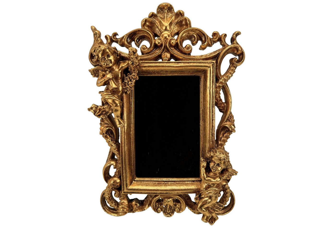 Online-Fuchs Bilderrahmen im Barrock Stil mit Engeln im schwarz goldenen Vintage Look, für 1 Bilder, Rahmengröße ca. 20 x 28 cm, für Bilder von 9 x 14 cm Größe Online-Fuchs Bilderrahmen im Barrock Stil mit Engeln im schwarz goldenen Vintage Look, für 1 Bilder, Rahmengröße ca. 20 x 28 cm, für Bilder von 9 x 14 cm Größe von Online-Fuchs