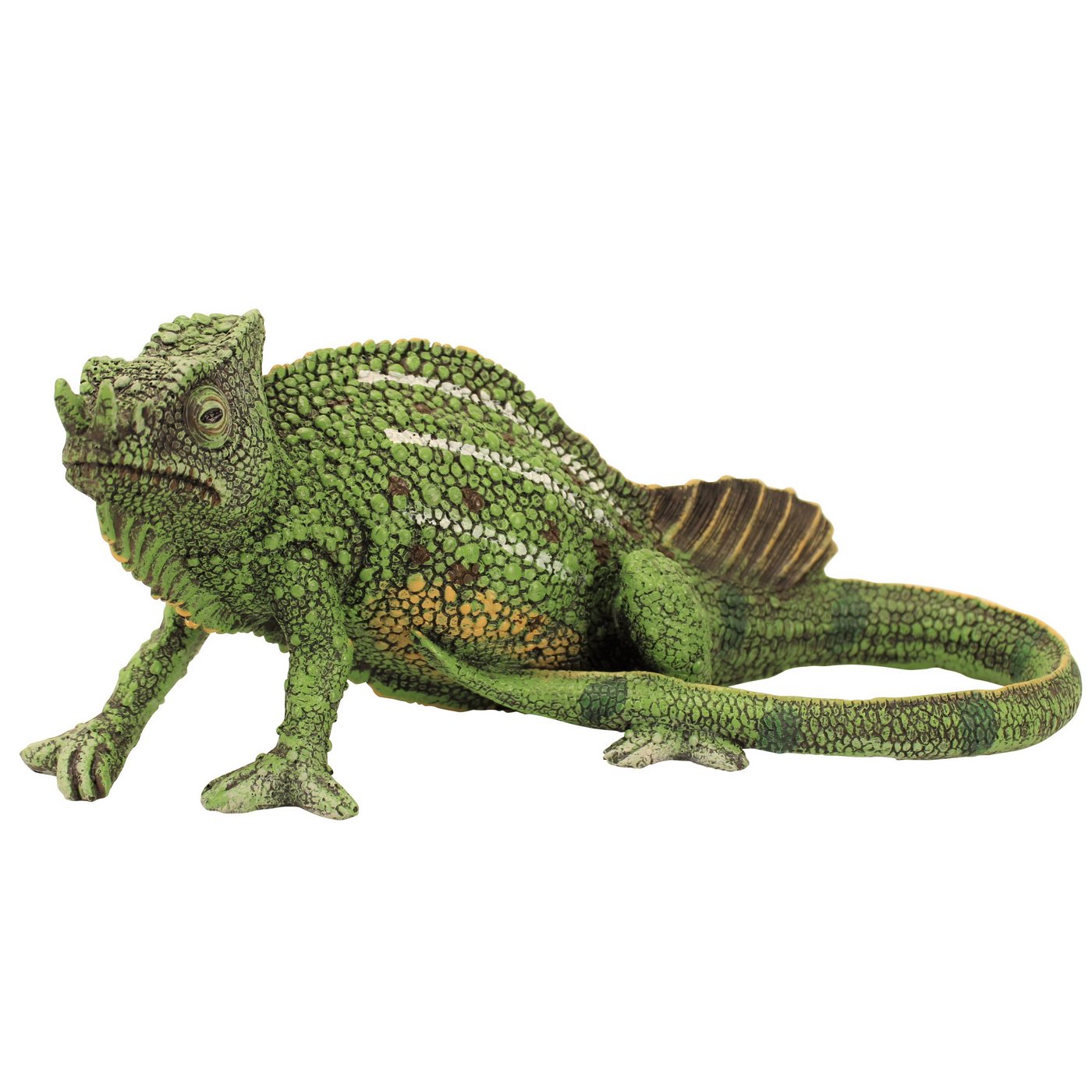 Online-Fuchs Gartenfigur Chamäleon Eidechse Leguan Reptil Teichdeko Größe wählbar wetterfest, (witterungsbeständig, Garten), Maße kleines ca. 24x11x10 cm, großes Chamäleon ca. 65x30x25 cm von Online-Fuchs