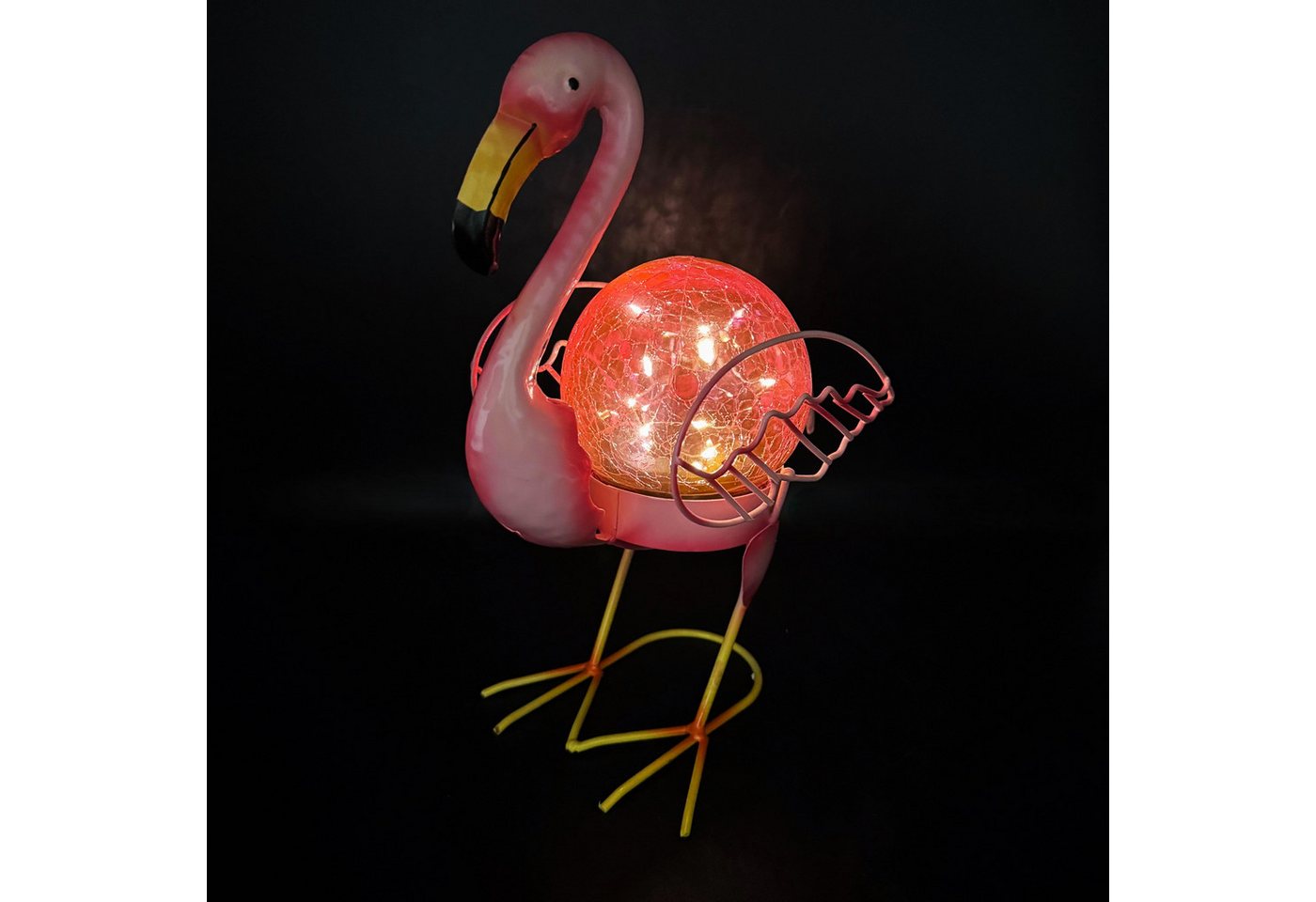 Online-Fuchs Gartenfigur Deko Flamingo oder Pfau mit LED-Solarbeleuchtung und Bruchglaskugel, 28 cm groß - Lichterkette mit 10 warmweißen LEDs Online-Fuchs Gartenfigur Deko Flamingo oder Pfau mit LED-Solarbeleuchtung und Bruchglaskugel, 28 cm groß - Lichterkette mit 10 warmweißen LEDs von Online-Fuchs