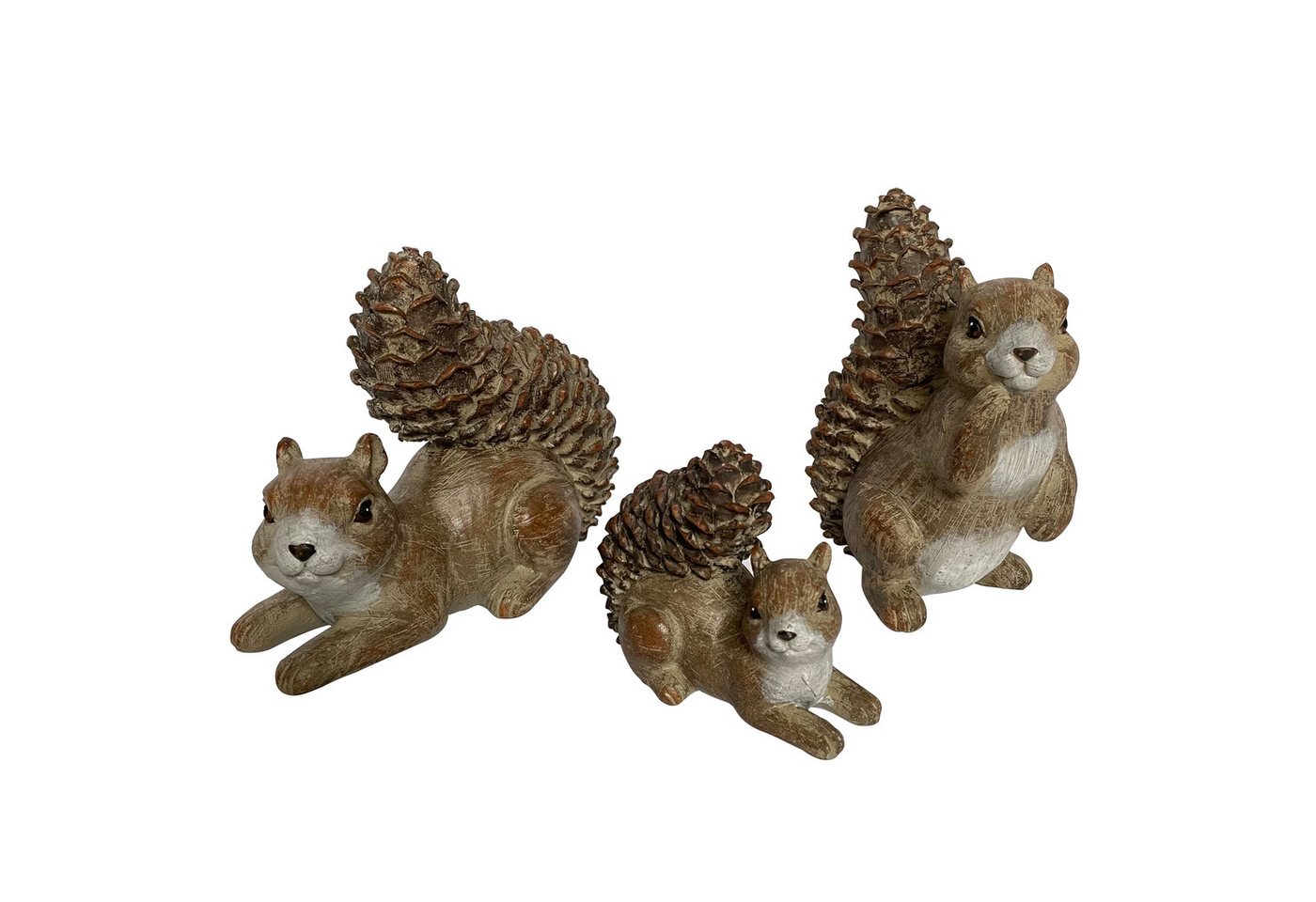 Online-Fuchs Gartenfigur - Dekofirguren aus Polyresin - 3 putzige Eichhörnchen im Set, Wetterfest - Deko für Frühling, Sommer, Herbst und Winter Online-Fuchs Gartenfigur - Dekofirguren aus Polyresin - 3 putzige Eichhörnchen im Set, Wetterfest - Deko für Frühling, Sommer, Herbst und Winter von Online-Fuchs