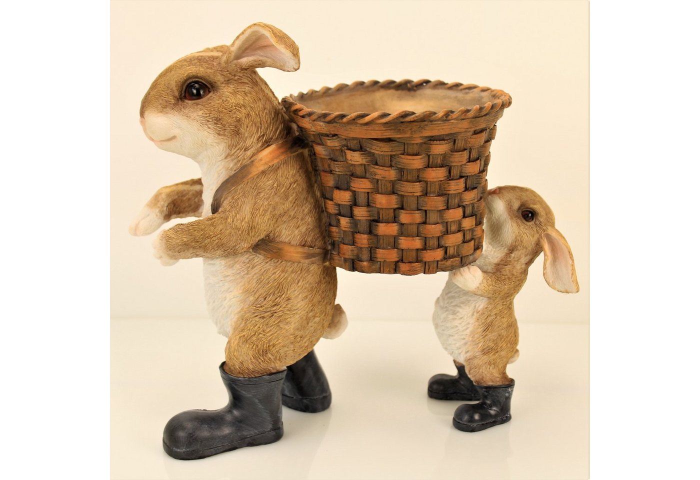 Online-Fuchs Gartenfigur Niedliche Deko Hasen, Kaninchen - Gartenfiguren Tiere Hase groß, Für außen geeignet von Online-Fuchs