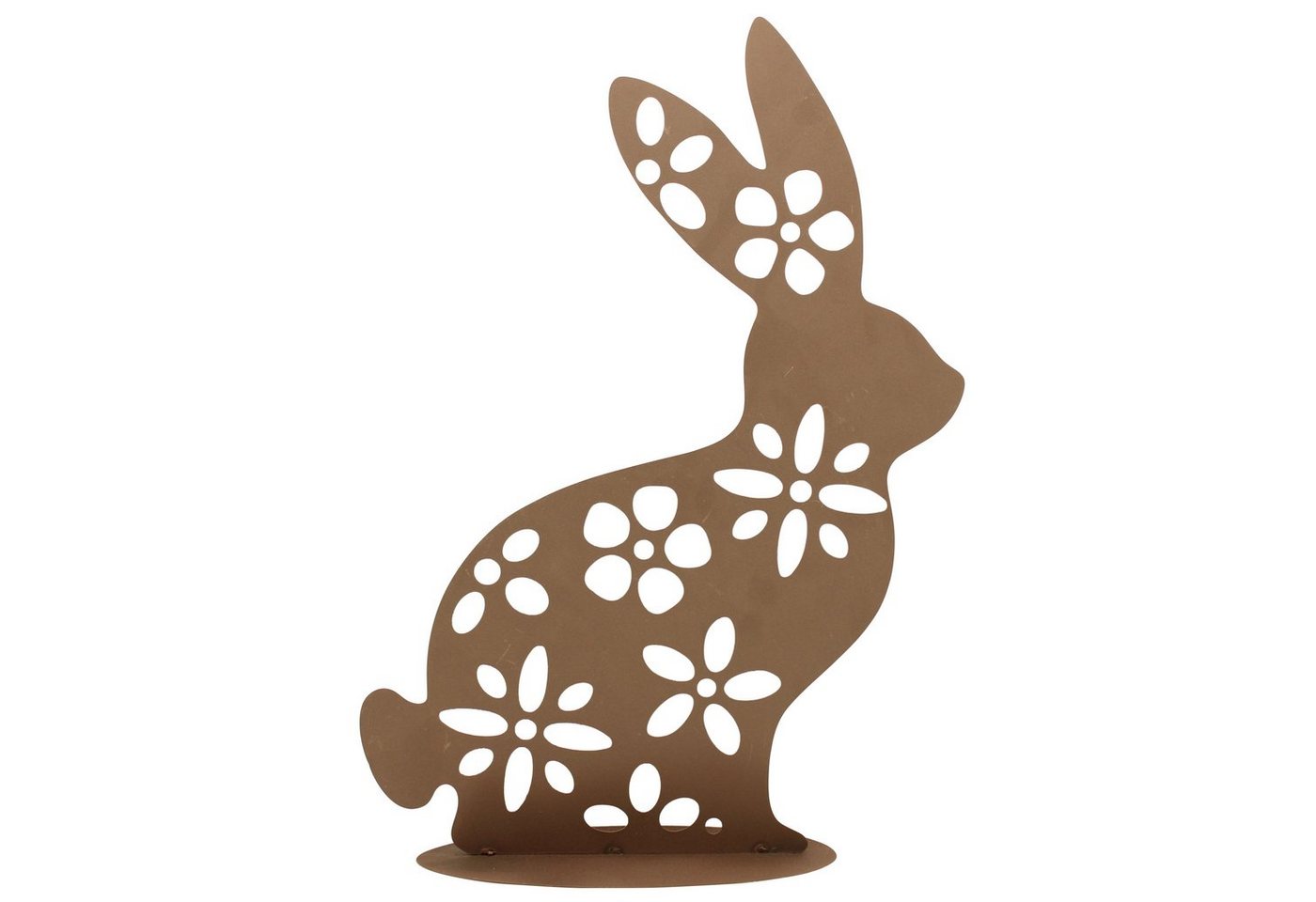 Online-Fuchs Gartenfigur Rostdeko für den Garten - Hase, Kaninchen - 49 cm groß, - Gartenfiguren für außen von Online-Fuchs