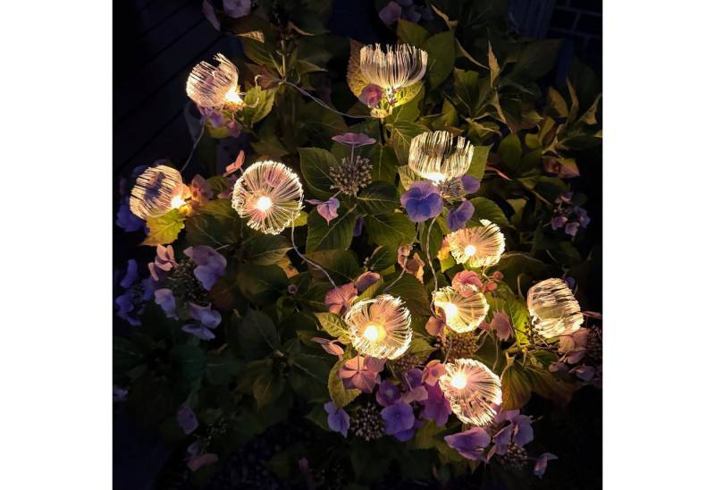 Online-Fuchs LED-Lichterkette für außen mit Solarbeleuchtung - Pusteblumen Solarleuchten, Gartendekoration für Frühling, Sommer und Herbst von Online-Fuchs
