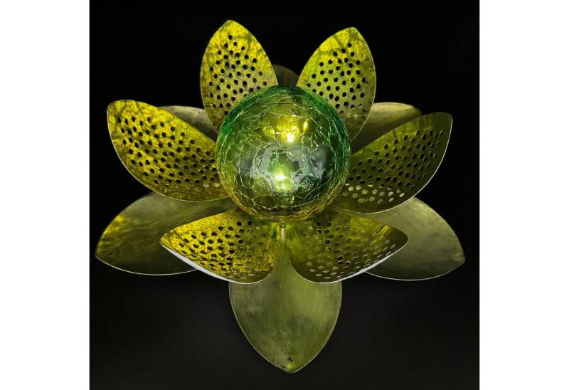 Online-Fuchs LED Solarleuchte Lotusblüte, Blume als Garten Deko für außen -, Dämmerungssensor -, Warmweiß, - Solarleuchten von Online-Fuchs