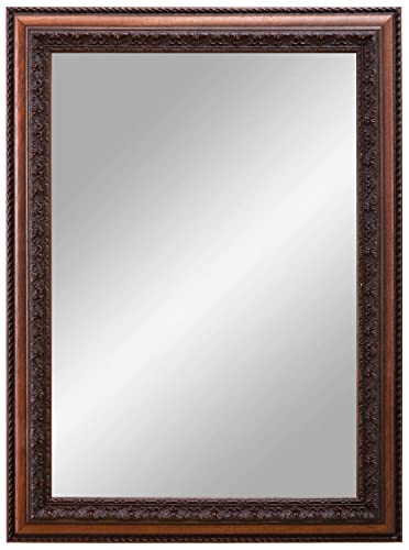 Online-GalleryKing Wandspiegel nach Maß 65 x 110 cm Braun Barock Shabby Vintage für | Flur | Badezimmer | Wohnzimmer | Schlafzimmer | Spiegel Rahmen OGK-EH06 von Online-GalleryKing