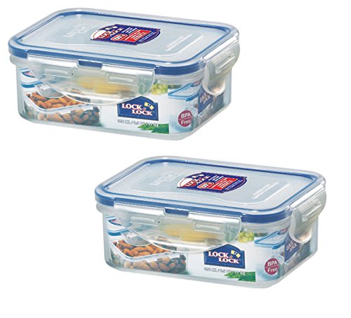 2 Mini-Frischhalteboxen mit 350-ml-Fassungsvermögen und Lock-and-Schließsystem von LockOnline von Online Kitchenware