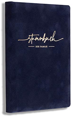 Stammbuch Azul Blau Stammbuch der Familie Standesamt Hochzeit von online-stammbuch