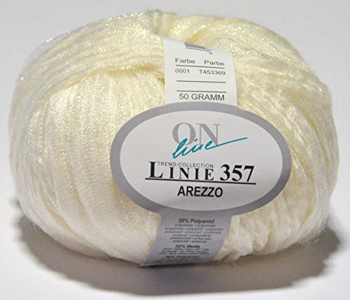 50g AREZZO Effektbändchen ONline L 357 Fb. 001 ecru von Online