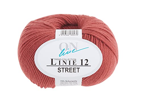 ONline Wolle STREET Linie 12 50 g 210 m Lauflänge 75% Schurwolle 25% Polyamid Farbe 20 von Online