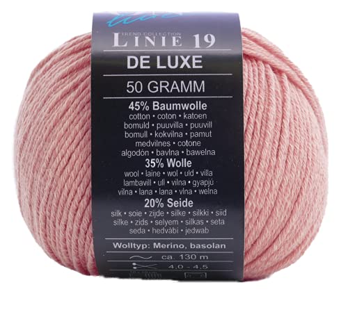 Online Linie 19 De Luxe Farbe 13 rosa, Wolle mit Seide, Merinowolle und Baumwolle von Online