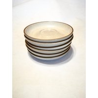 Denby Töpfer Rad Untertasse Satz/6 X Teller Kleine Set Seltene Espresso Retro Kaffee Hergestellt in England von OnlineRetroEmporium