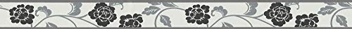 A.S. Création selbstklebende Bordüre Only Borders 10 Borte 5,00 m x 0,05 m metallic schwarz weiß Made in Germany 261014 2610-14 von A.S. Création