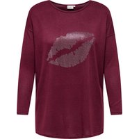 ONLY CARMAKOMA Longshirt "CARALBA LS LONG TOP JRS" mit Glitzernieten von Only Carmakoma