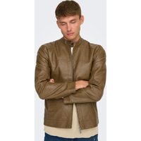 ONLY & SONS Bikerjacke "MIKE PU RACER JACKET", ohne Kapuze von Only & Sons