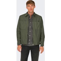 ONLY & SONS Langarmhemd "ONSALP 14W RLX 2PKT WASHD CORD LS ZIP" von Only & Sons