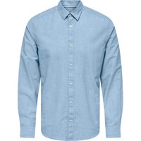 ONLY & SONS Langarmhemd "ONSCANTLEY LIFE LS SOLID LINEN SHIR OTL" von Only & Sons