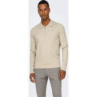 ONLY & SONS Polokragenpullover "ONSCOOPER REG LS 12 HALF ZIP POLO" von Only & Sons