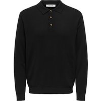 ONLY & SONS Polokragenpullover "ONSLOUI REG 12 LS MEL POLO KNIT" von Only & Sons