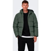 ONLY & SONS Steppjacke "ONSMARLON LIFE HOOD PUFFER JACKET OTW VD", mit Kapuze von Only & Sons