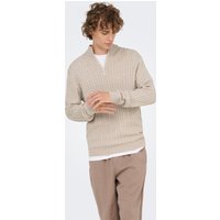 ONLY & SONS Troyer "ONSLOUI REG 12 CABEL HALF ZIP KNIT" von Only & Sons