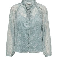 ONLY Chiffonbluse "ONLELIZA LIFE LS V-NECK STRING TOP WVN" von Only