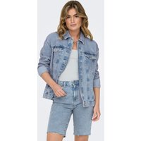 ONLY Jeansjacke "ONLOCEAN – Jeansjacke mit Knopfleiste und Bündchen" oversized fit, modisch, Denim, Baumwolle, Kragen ONLY Jeansjacke "ONLOCEAN – Jeansjacke mit Knopfleiste und Bündchen" oversized fit, modisch, Denim, Baumwolle, Kragen von Only