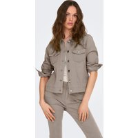ONLY Jeansjacke "ONLTIA L/S COLORED JACKET PNT RP" mit durchgehender Knopfleiste von Only