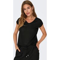 ONLY Kurzarmshirt "ONLSILVERY S/S V NECK LUREX TOP JRS NOOS" von Only