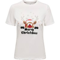 ONLY Rundhalsshirt "ONLXMAS YRSA CHRISTMAS REG S/S TOP JRS" für Weihnachten von Only