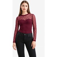 ONLY Spitzenshirt "ONLSALINA L/S LACE MIX TOP JRS" von Only